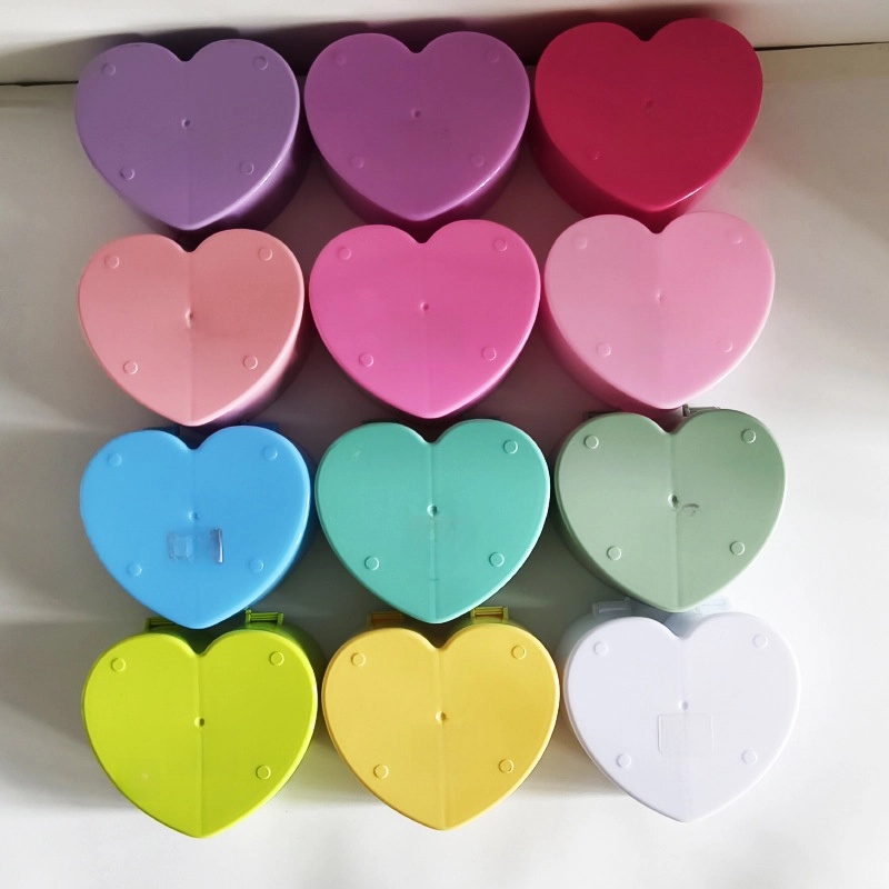 Casual Elegant Minimalist Heart Shape Solid Color Plastic Storage Box Makeup Organizers