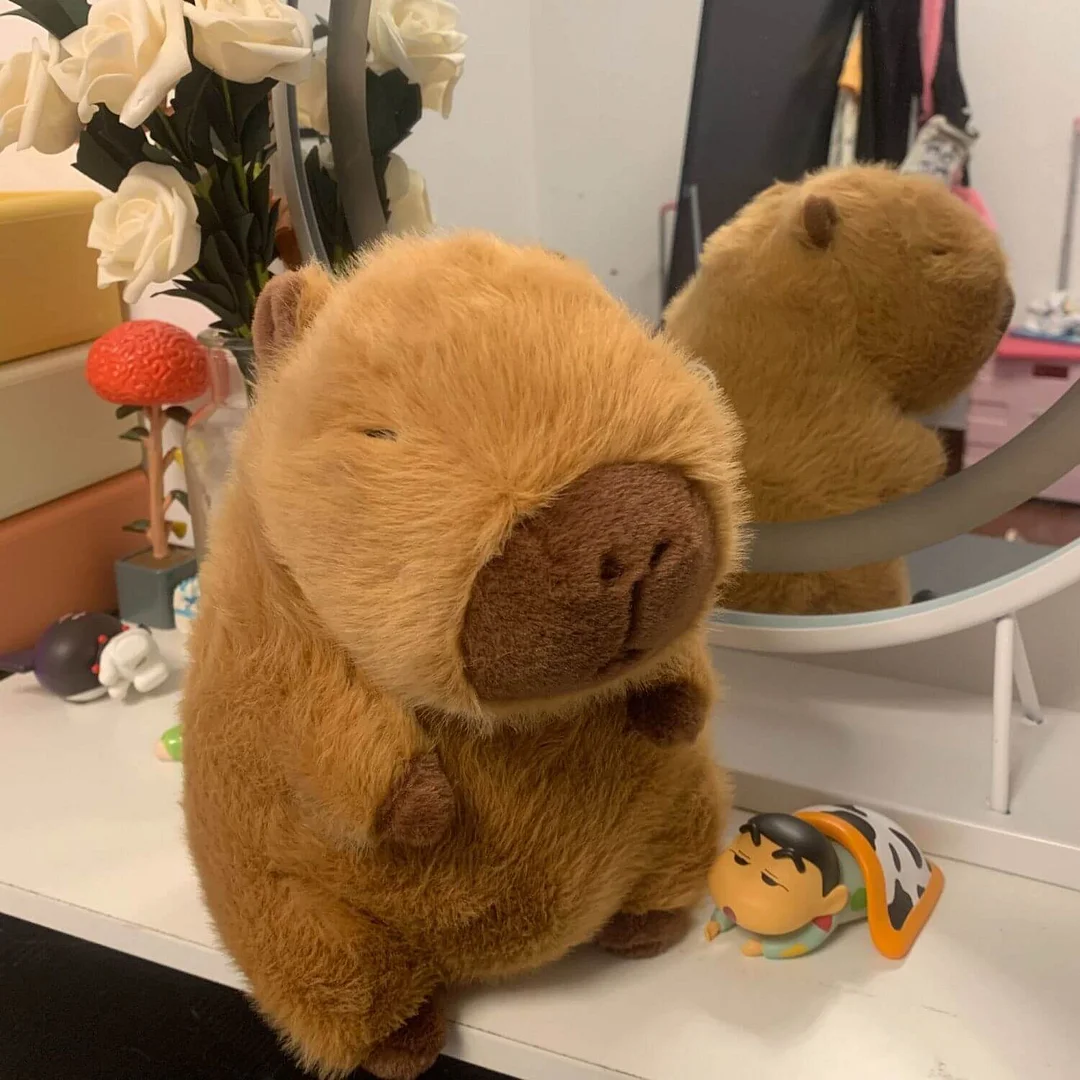 【test】Cuteee Family Kawaii Capybara Plush With Turtle Bag Plushies Squishy Pillow Toy
