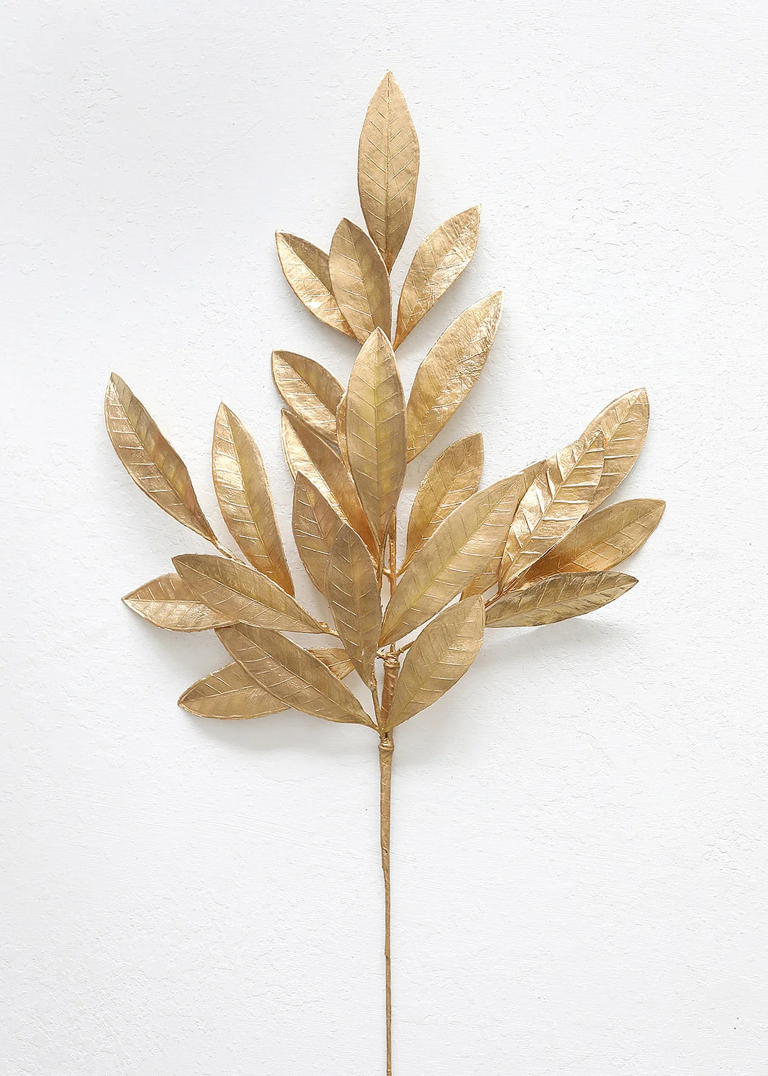 Artificial Bay Leaf in Metallic Gold - 19"