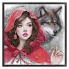Red Girl And Wolf-11CT Stamped Cross Stitch 46*45cm/18.11*17.72in tapestrymarket