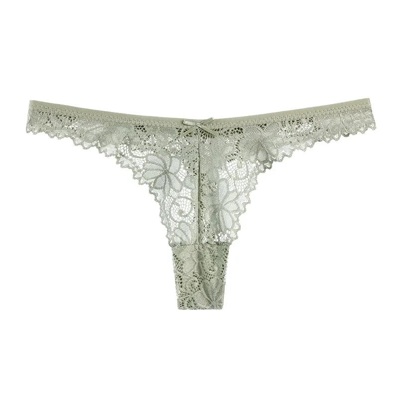 Women Panties Women Underwear Soft Breathable Lace Sexy Panties Female Transparent Underpants Thong G String Low-Rise Lingerie