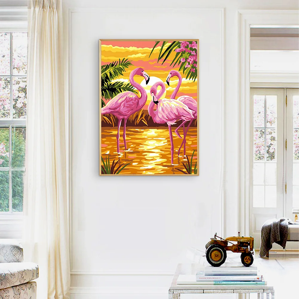 11ct 3-Strand Stampted Cross Stitch - Flamingo(36*46cm)