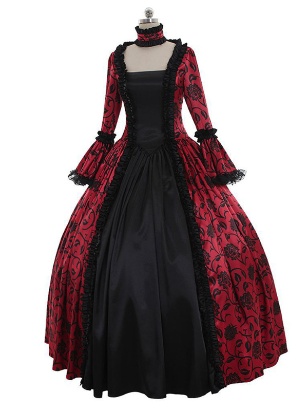 Victoria Vintage Square Collar Swing Party Dress