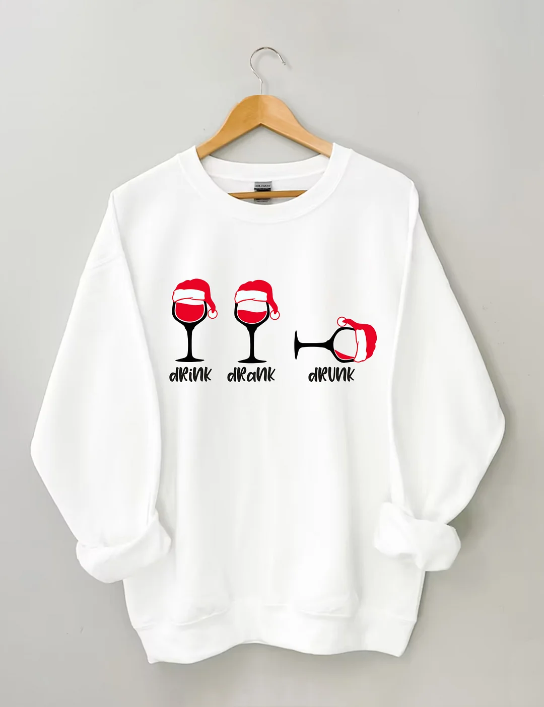 Christmas Wine Glasses Sweatshirt