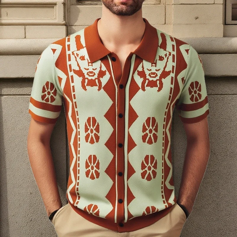 Uveng Uveng Men's New Summer Jack T-Shirts Short-Sleeveed POLO T-Shirts