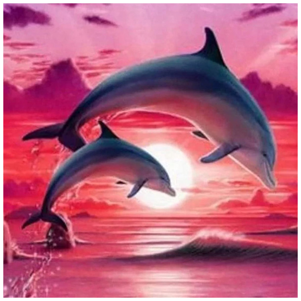 

Dolphin - Round Drill Diamond Painting - 30*30CM, 501 Original