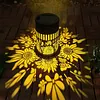 Solar Powered Deck Step Stair Lights Mandalas Theme Waterproof Fence Light Decorative Mandalas Lights for Garden Post Patio Backyard Yard Decor