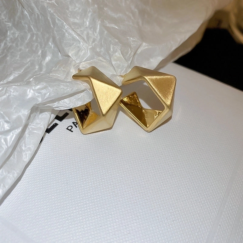 Silver Needle  Exaggerated Lovely Earrings Light Luxury High-grade Niche Earrings Fashion Metal Temperament Earrings For Women