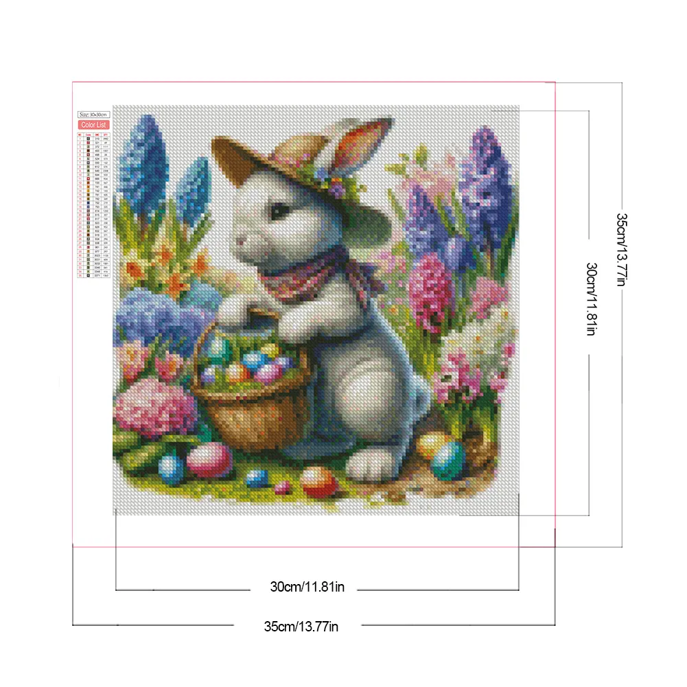 Diamond Painting - Full Square Drill - Easter Rabbit(Canvas|35*35cm)