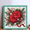 Christmas Red Flower-11CT Stamped/Counted Cross Stitch 40*40cm/15.75*15.75in tapestrymarket