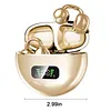 BT Wireless Bone Conduction Earphones with Noise Canceling Mics HiFi Touch Control Headset LED Digital Display Smart Control Earphone Clip-On Earbuds for Outdoor Cycling Running Exercise