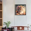 >SALE<5D DIY Full Round Drill Partial AB Diamond Painting Tiger Decor 45x45cm