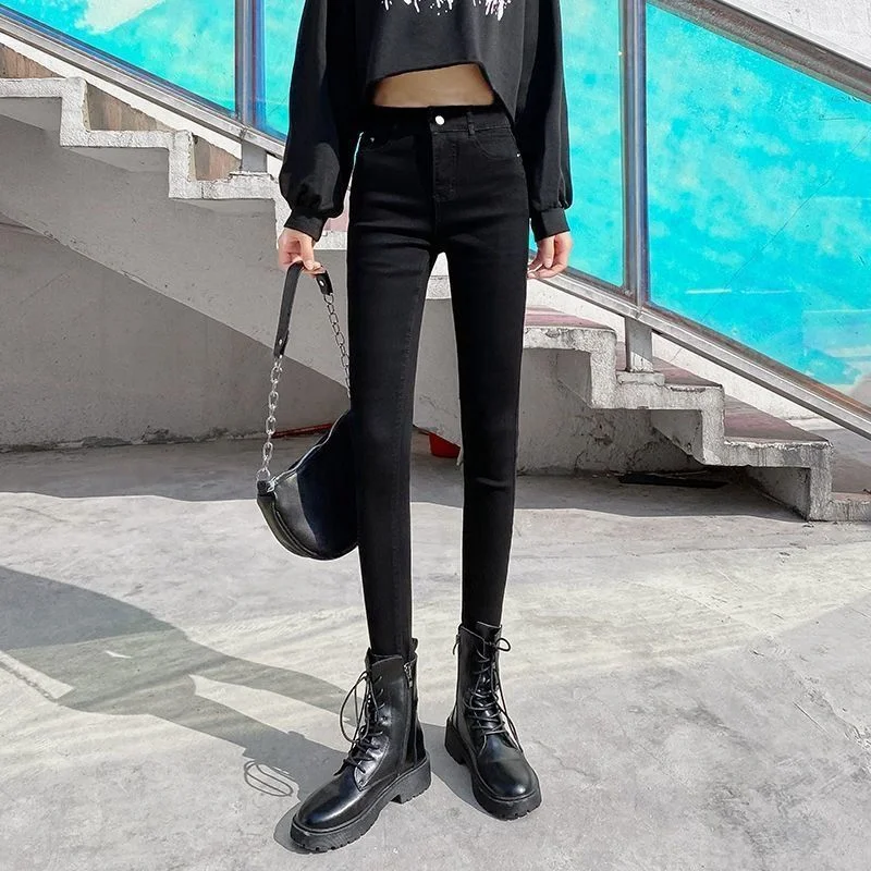 Toloer Toloer Women's Wear 2024 New Elastic High Waist Slim Show Thin Hot Girl Bell Bottoms Ins-Outfit Ideas