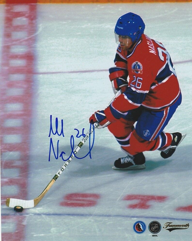 VINTAGE MATS NASLUND SIGNED MONTREAL CANADIENS 8x10 Photo Poster painting #2 Autograph