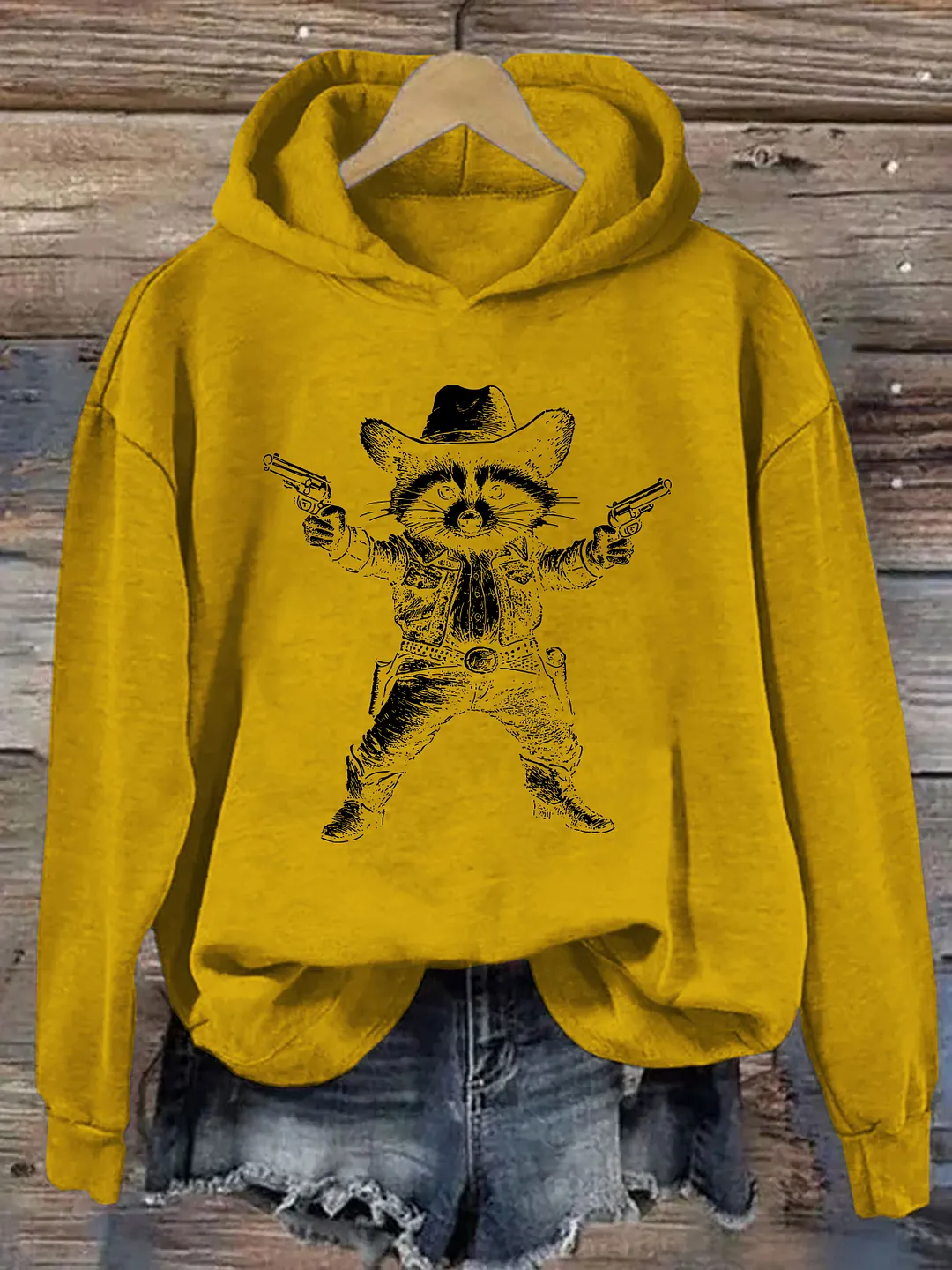 Cowboy Raccoon Hoodie