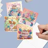 6pcs Diamond Painting Birthday Greeting Card Set with Envelope Daily Wishing Cards for Birthdays Thanksgiving & Special Occasion