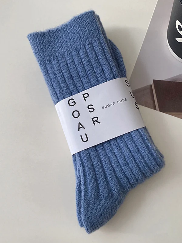 Minimalist Pure Color Socks Accessories