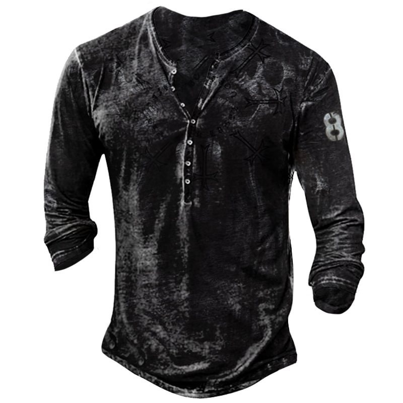 Skull Print Long-sleeved Shirt / [viawink] /