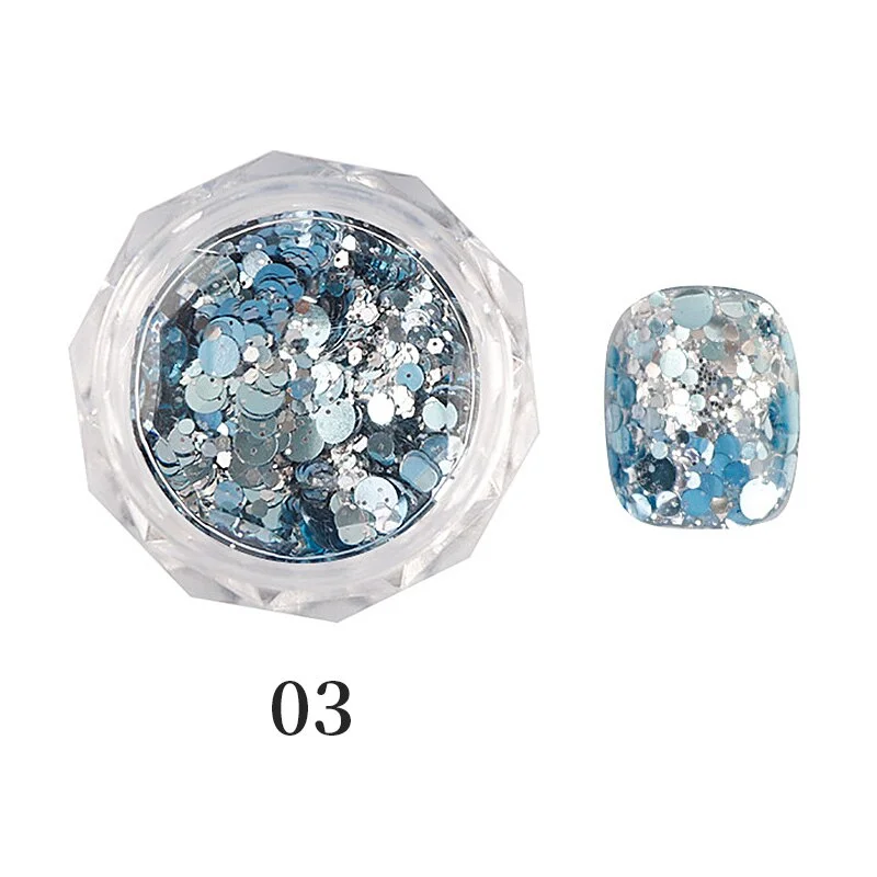 iridescent Flakes Gold Pink White Flakes Slices Chrome Pigment Dust Nail Powder Glitter Sequins Nail Art Decoration Manicures-Nail Inspo