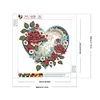 >SALE<5D DIY Partial Special Shaped Drill Diamond Painting Kit Heart Home Decoration