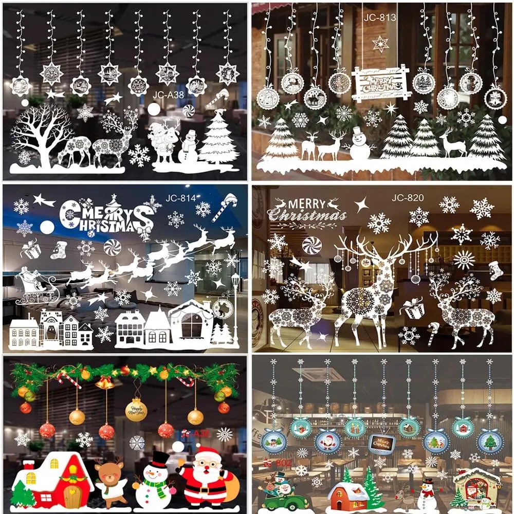 Tegooe Reusable Christmas Window Clings - Waterproof Static Decals for Home Decor