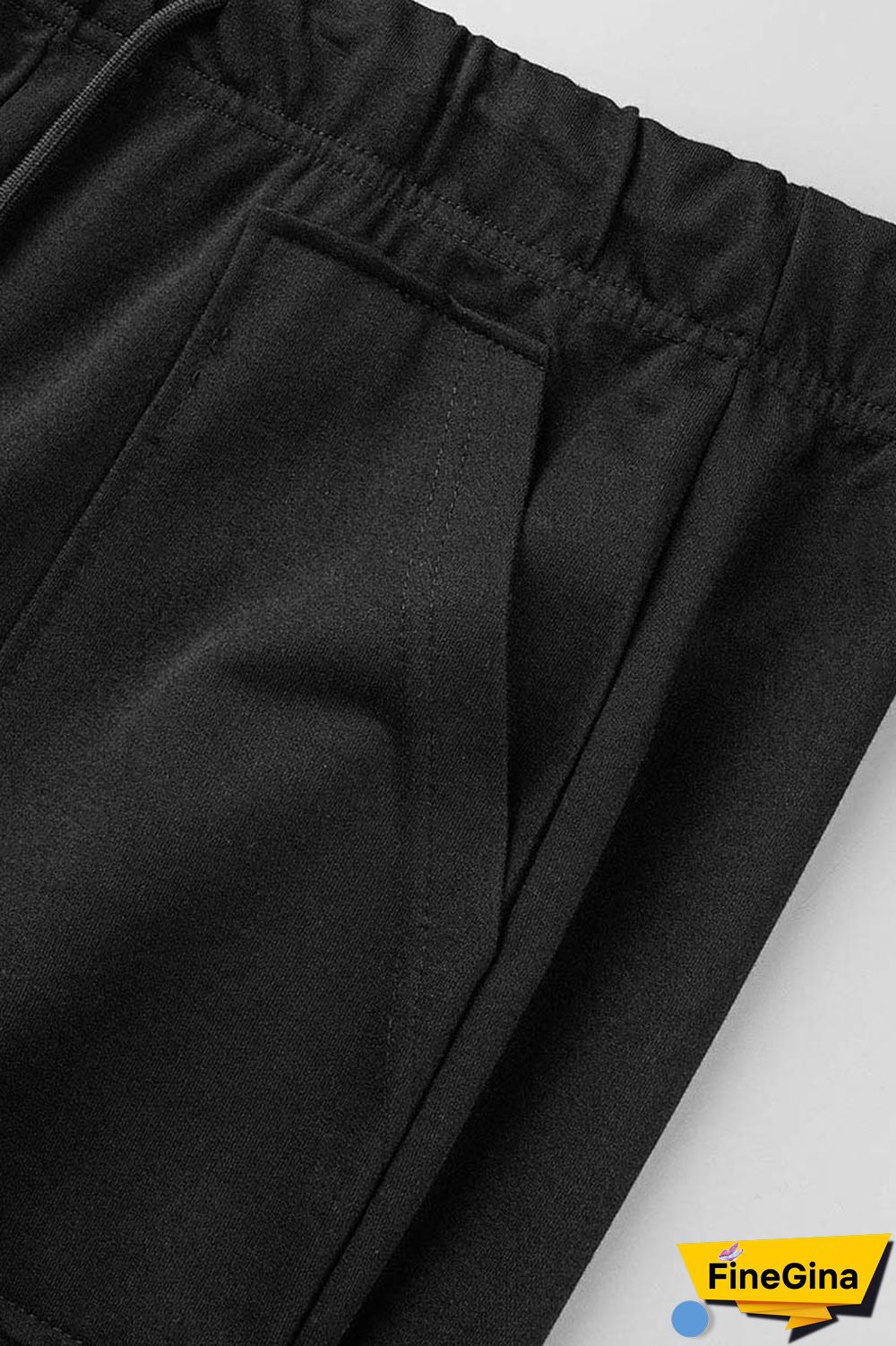 Grey Casual Solid Basic O Neck Long Sleeve Two Pieces