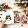 6pcs Poinsettia Xmas DIY Diamond Painting Cards Art 15x15cm for Adults