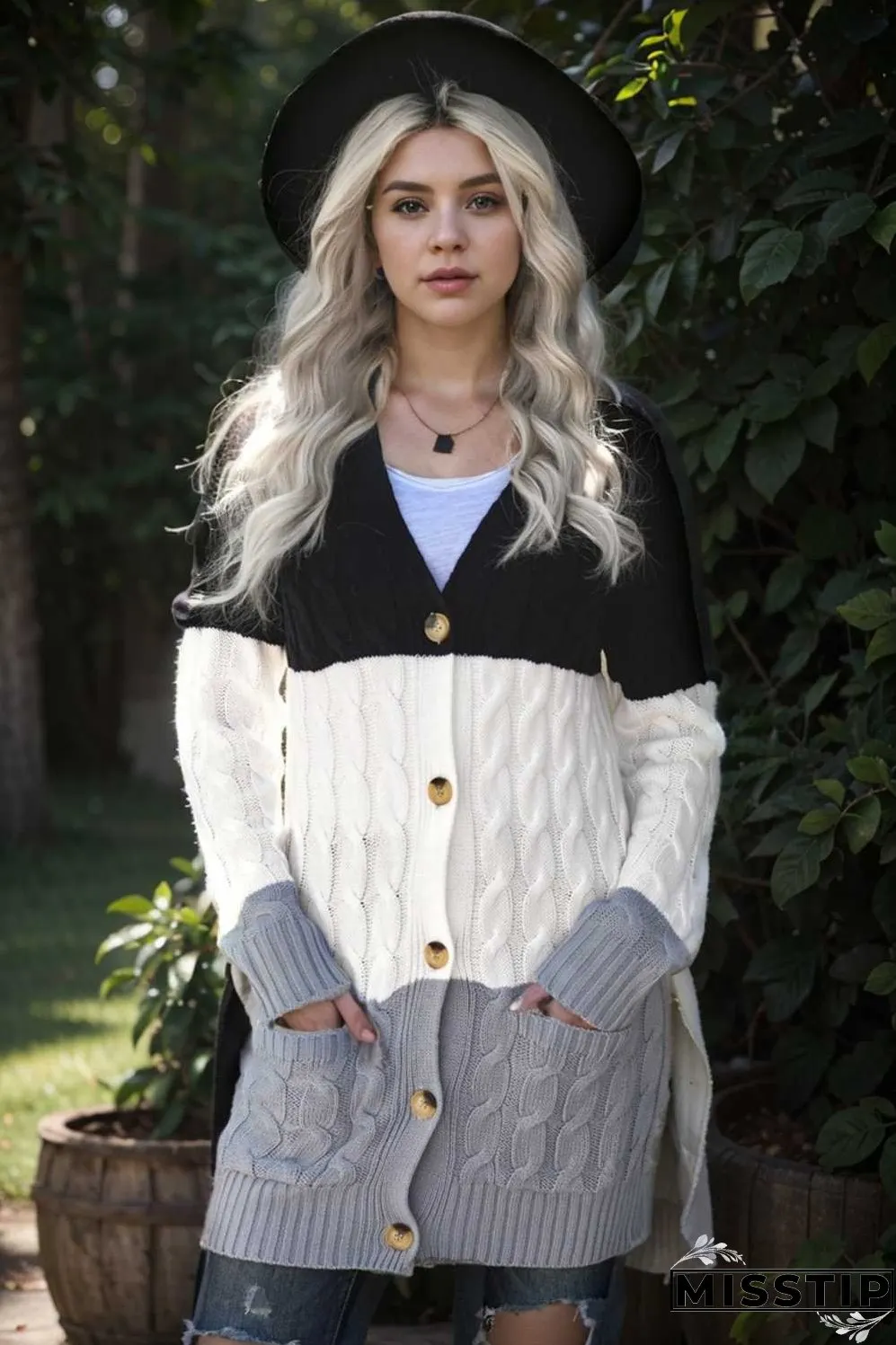 cozy cable knit button front long sleeve cardigan