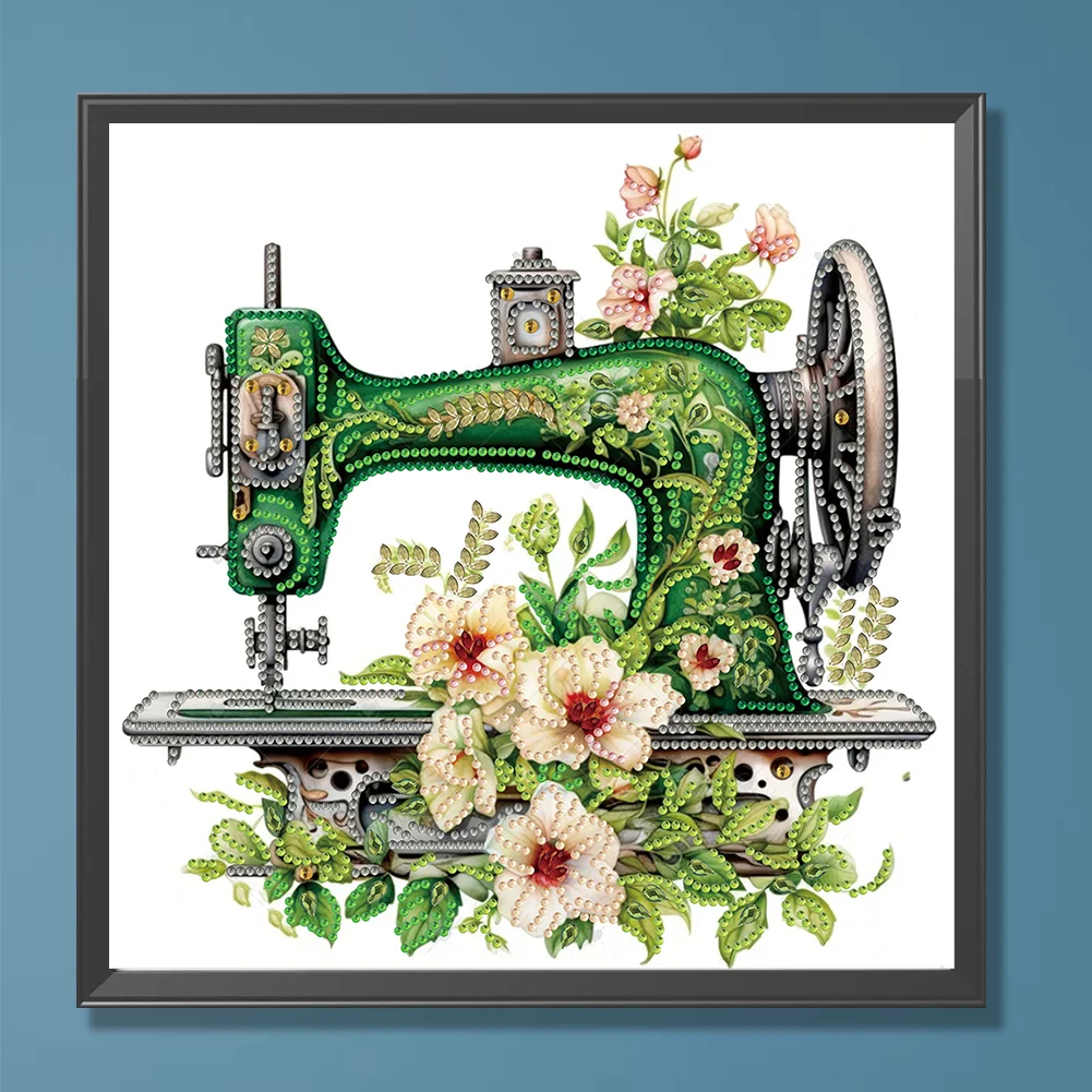 Diamond Painting - Partial Special Shaped Drill - Sewing Machine(Canvas|30*30cm)