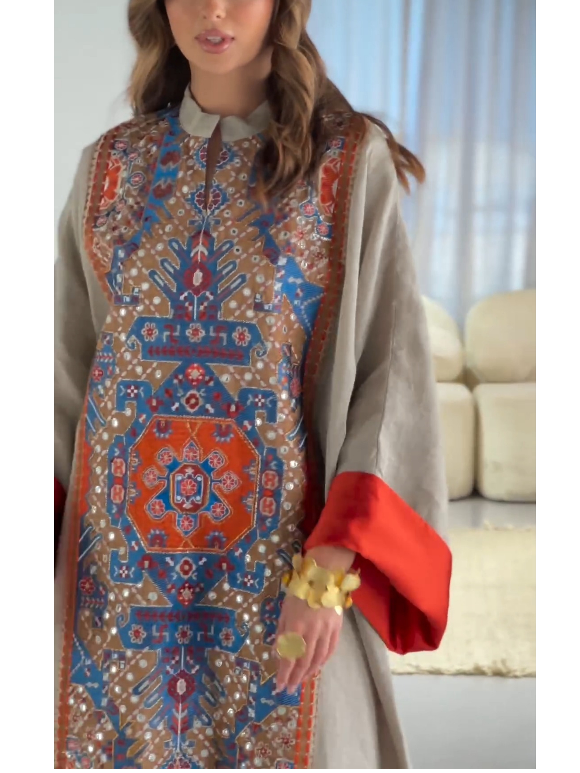 Stylish Retro Printed Casual Dress | Oxredo Shop Ramadan Sale