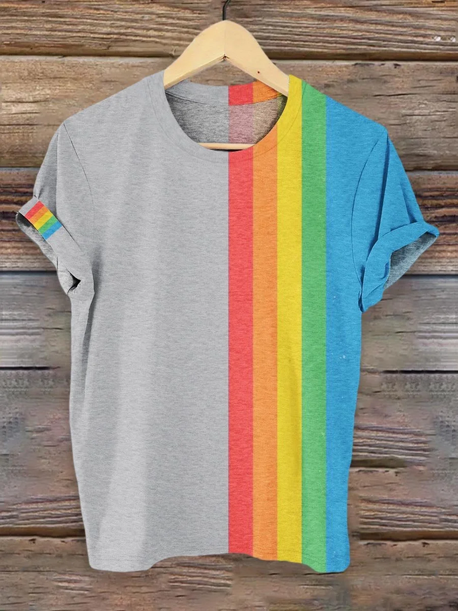 Eagerlys Lgbt Rainbow Gradient Art Print T-shirt Eagerlys