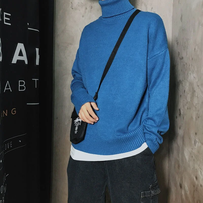 Privathinker 2020 New Men's Winter Warm Turtleneck Sweater Korean Streetwear Fashion Pullovers Sweater Casual Male Clothing