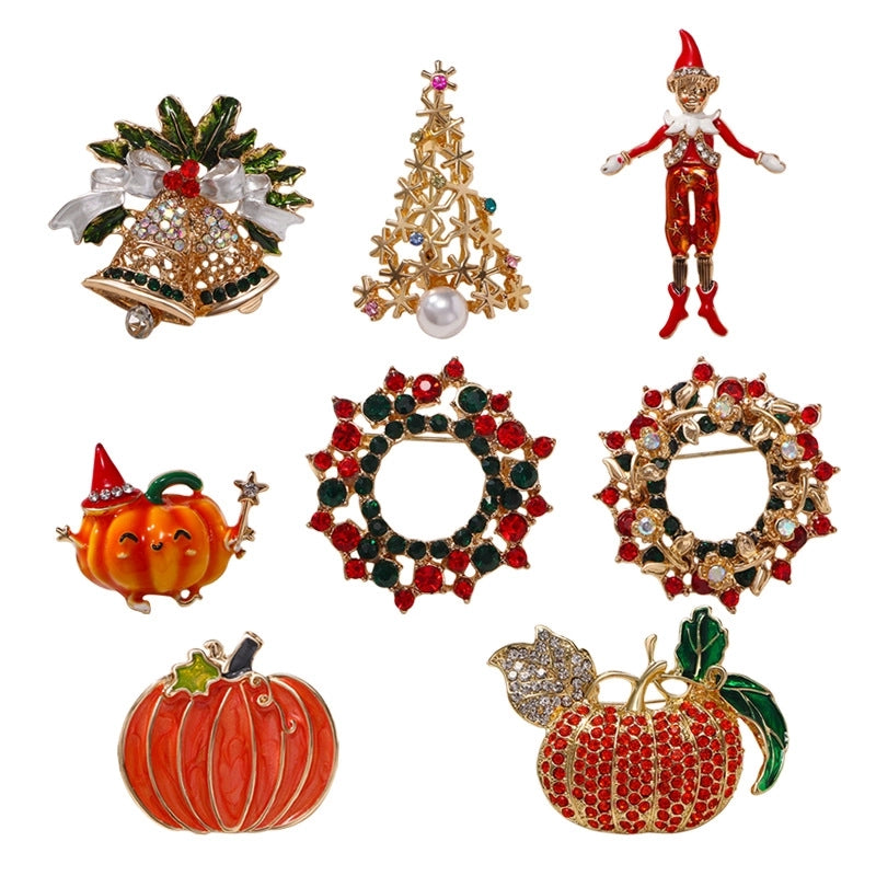 Nordic Style Modern Style Classic Style Pin Pumpkin Christmas Tree Alloy Unisex Brooches