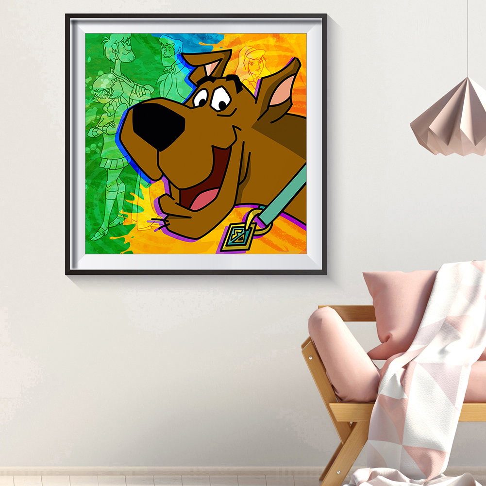 

30*30CM - Round Drill Diamond Painting - Naughty Dog, 501 Original