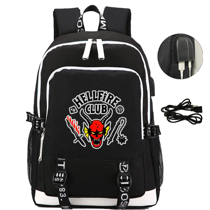Buzzdaisy Letter Hellfire Club Laptop Bag Backpack School Bag