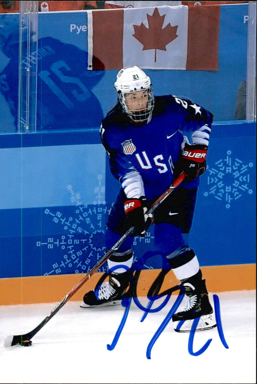 Hilary Knight SIGNED 4x6 Photo Poster painting TEAM USA WOMENS HOCKEY / OLYMPIC GOLD MEDAL #9