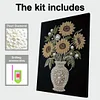 Upgrade Pearl Sunflower Vase DIY Premium 5D Diamond Painting Kit Pearlls painting Sparkling Special Shaped Diamond painting