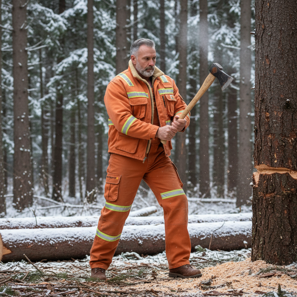 Men's Outdoor Thickened Fleece-lined Multifunctional Multi-pocket Work Jacket/Workwear