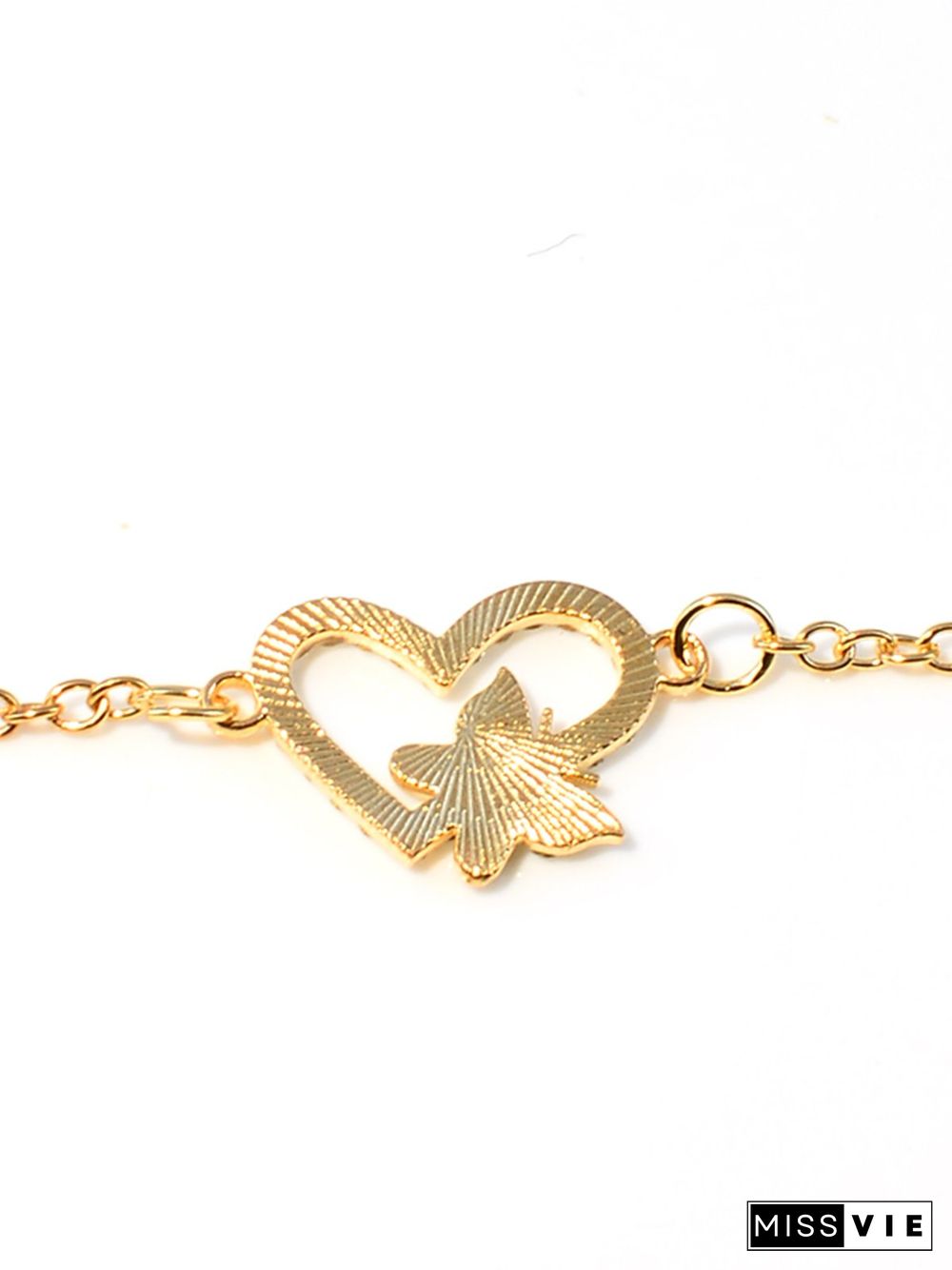 Vintage Rhinestone Heart Bracelet