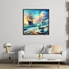 Coffee Sailboat-11CT Stamped Cross Stitch 40*40cm/15.75*15.75in tapestrymarket