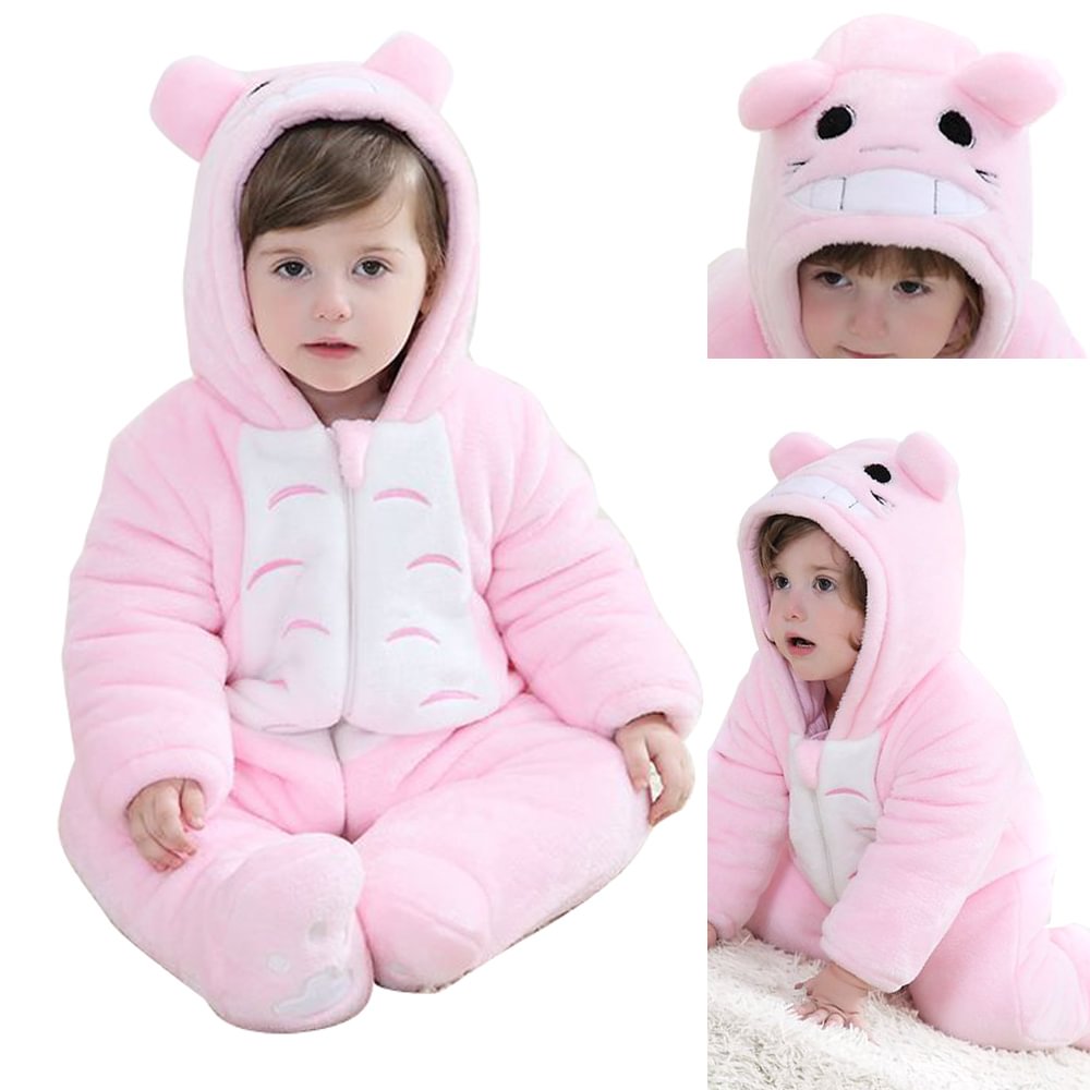 Pink Totoro Baby Infant Toddler Animal onesies Costumes-Pajamasbuy