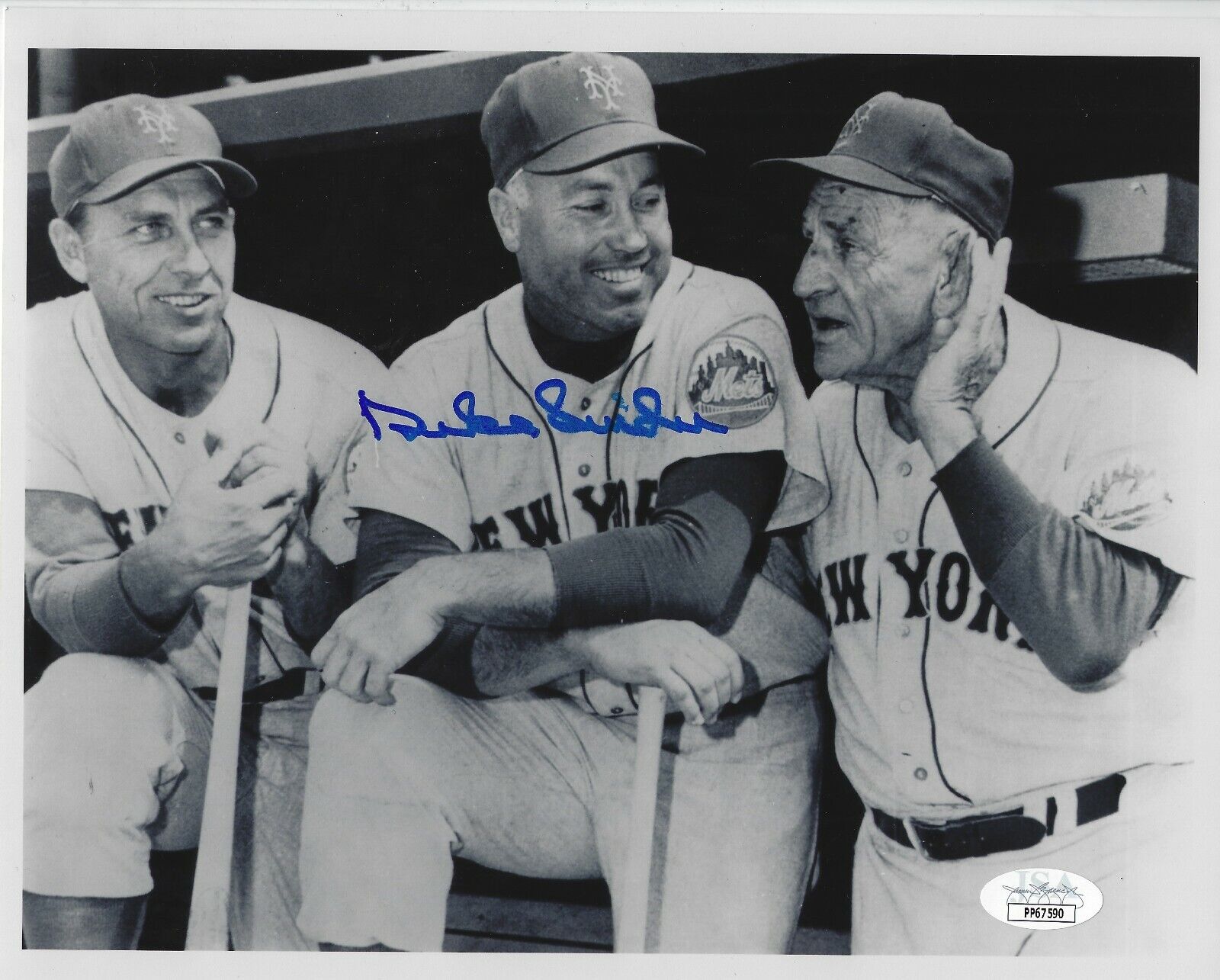 Autographed DUKE SNIDER New York Mets 8x10 Photo Poster painting - JSA COA