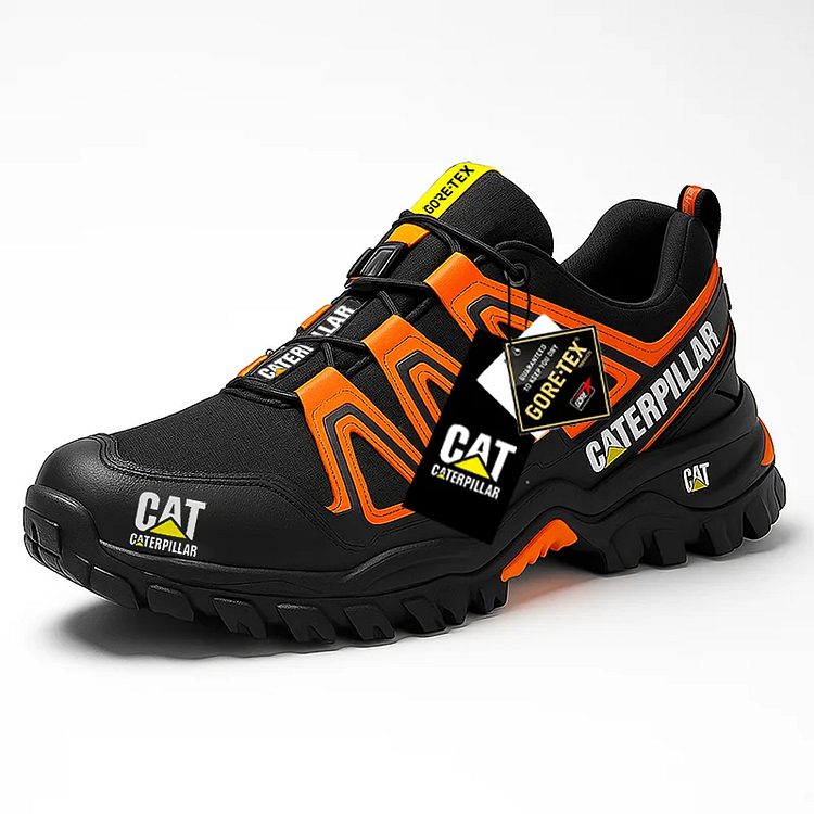 Venkovní pracovní boty CAT® jsou vyrobeny z nepromokavého a prodyšného materiálu, který je odolný proti propíchnutí a rozdrcení.