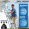 [US Local Warehouse] Ceiling Mount Attic Ladder Hidden Retractable Loft Ladder W/Pull Rod (Blue)