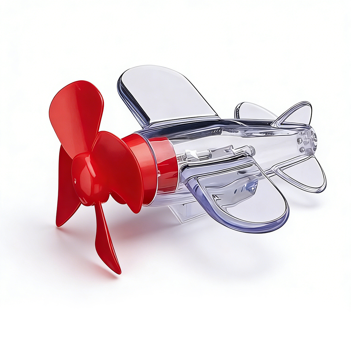 Wind-Powered LED Rotating Plastic Airplane With Light-Up Feature