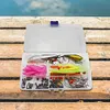 115pcs Fishing Lure Kit Soft and Hard Bait Jig Hooks Sinker Weights Gift for Men