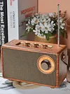 Retro Radio Speaker Wireless Portable FM Radio Receiver for Home Outdoor Travel