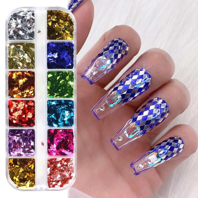 Nail Sequ Glitter Online Red Hot Boxed Nail Glitter Gathered Aurora Laser Sequ Boxed