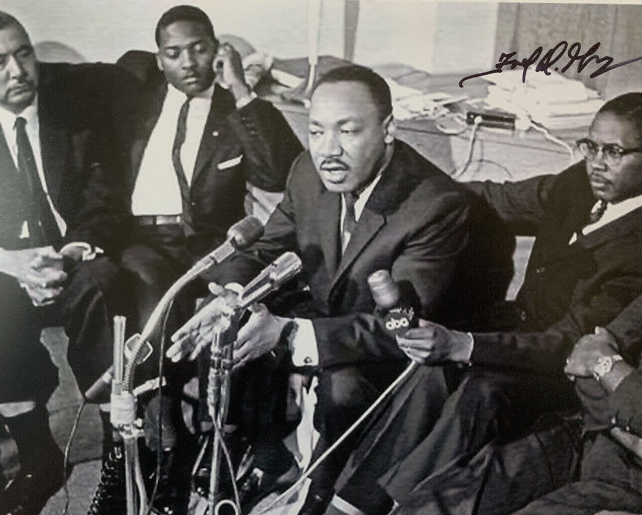 FRED GRAY HAND SIGNED Photo Poster painting CIVIL RIGHTS ACTIVIST MLK AUTOGRAPH AUTHENTIC COA