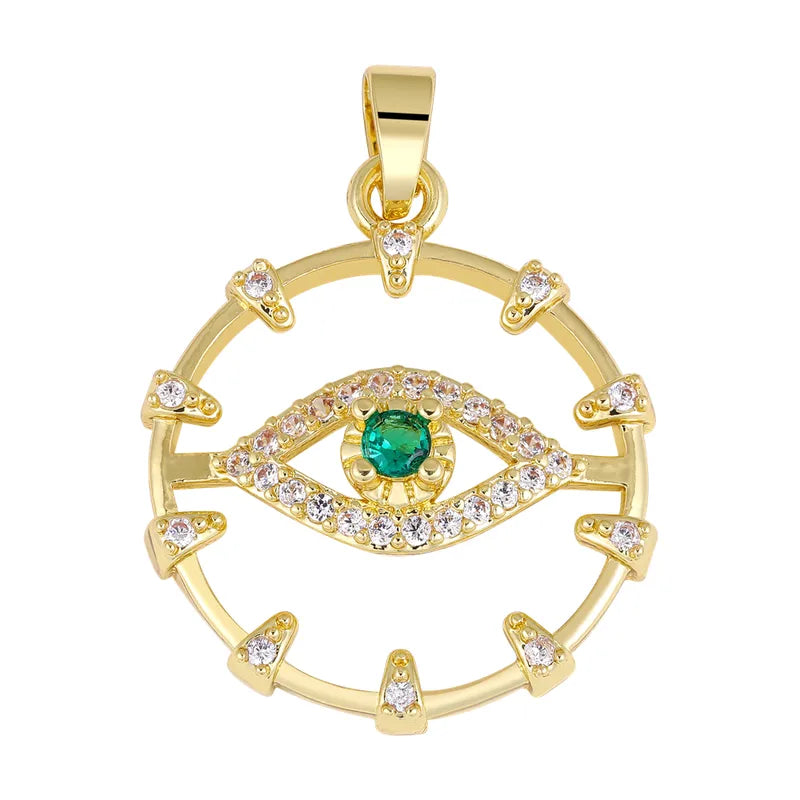 1 Piece 18.5*13.3MM Copper Zircon Geometric Heart Shape Flower Polished Pendant Jewelry Accessories